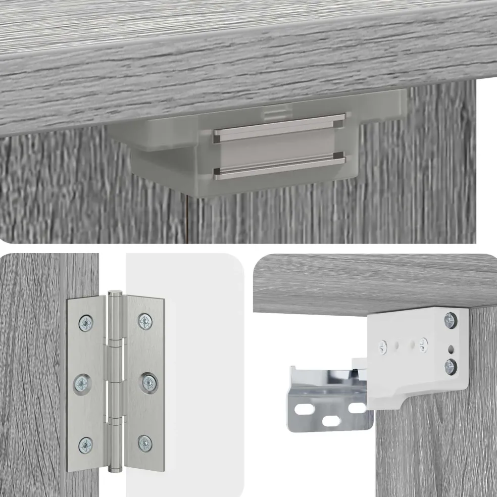 vidaXL Dartbord Kabinet ZWOLLE Grijs Sonoma 52,5 x 10,5 x 57,5 cm