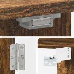 vidaXL Dartbord Kabinet ZWOLLE Gerookt eiken 52,5 x 10,5 x 57,5 cm