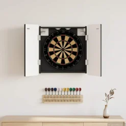 vidaXL Dartbord Kabinet ZWOLLE Zwart 52,5 x 10,5 x 57,5 cm