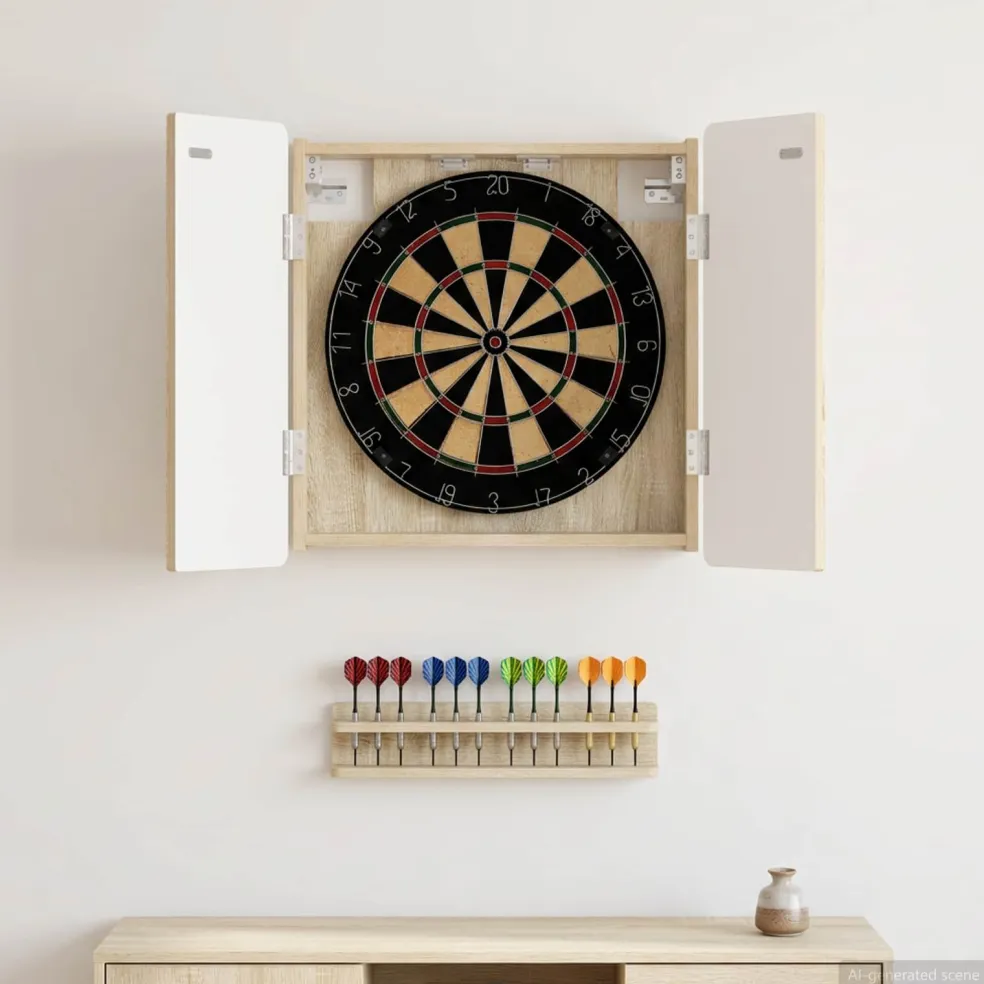 vidaXL Dartbord Kabinet ZWOLLE Sonoma Eiken 52,5 x 10,5 x 57,5 cm