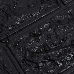vidaXL 3D-behang zelfklevend 10 st bakstenen zwart