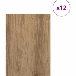 vidaXL Decorpanelen 12 st Artisanaal eiken 21 x 30 x 0,27 cm