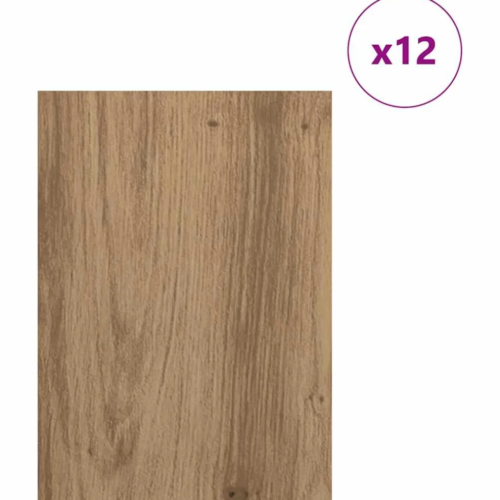 vidaXL Decorpanelen 12 st Artisanaal eiken 21 x 30 x 0,27 cm