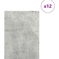 vidaXL Decorpanelen 12 st Betongrijs 15 x 21 x 0,27 cm Bewerkt hout