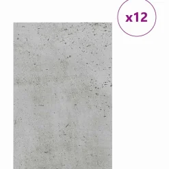 vidaXL Decorpanelen 12 st Betongrijs 40 x 60 x 0,27 cm Bewerkt hout