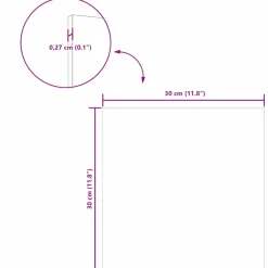 vidaXL Decorpanelen 12 st Beton Grijs 30 x 30 x 0,27 cm Bewerkt hout