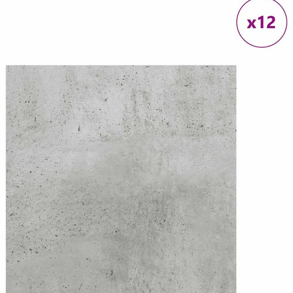 vidaXL Decorpanelen 12 st Beton Grijs 30 x 30 x 0,27 cm Bewerkt hout