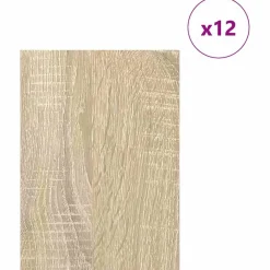 vidaXL Decorpanelen 12 st Sonoma Eiken 15 x 21 x 0,27 cm Bewerkt hout