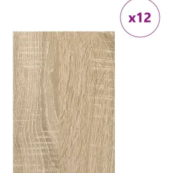 vidaXL Decorpanelen 12 st Sonoma Eiken 21 x 30 x 0,27 cm Bewerkt hout