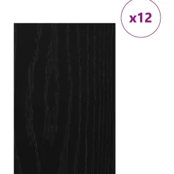 vidaXL Decorpanelen 12 st Zwart eiken 15 x 21 x 0,27 cm Bewerkt hout
