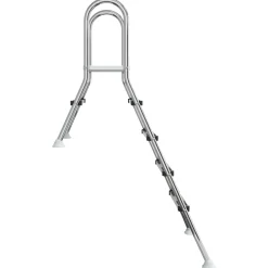 vidaXL Deels ingegraven zwembadtrap 195 x 116 cm 4-traps