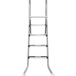 vidaXL Deels ingegraven zwembadtrap 195 x 116 cm 4-traps