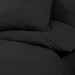 vidaXL Dekbedovertrekset lichtgewicht 140x200 cm microvezel zwart