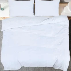 vidaXL Dekbedovertrekset lichtgewicht 140x200 cm microvezel wit