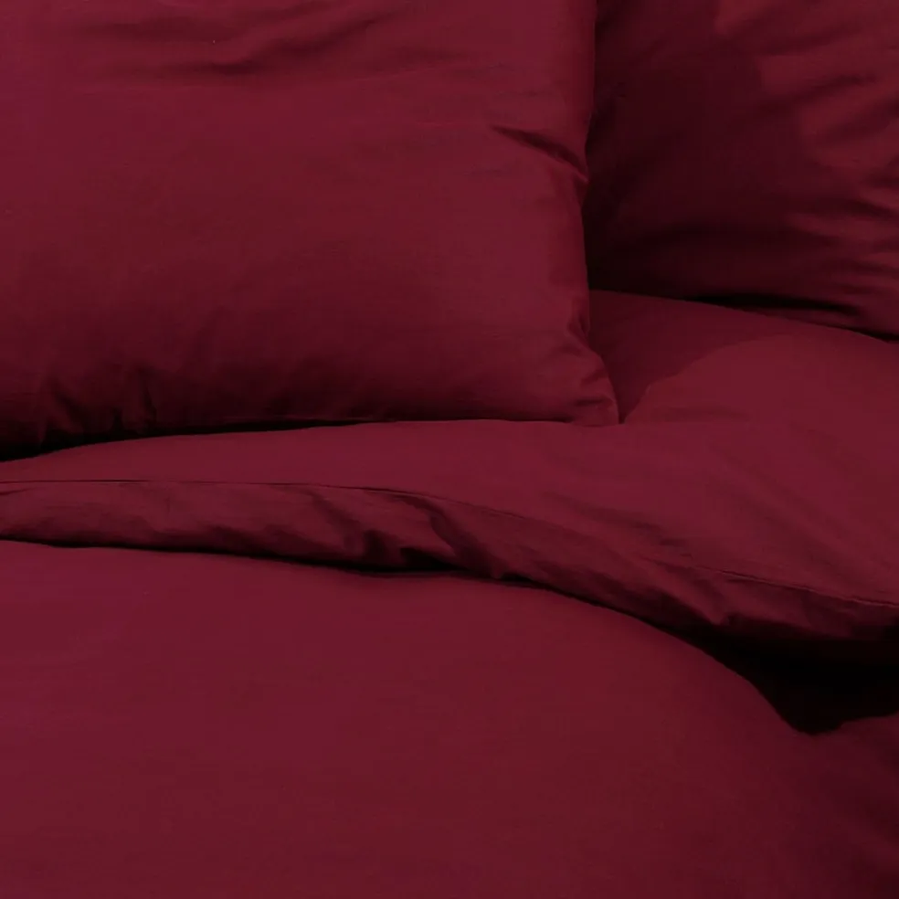 vidaXL Dekbedovertrekset lichtgewicht 140x200 cm microvezel bordeaux