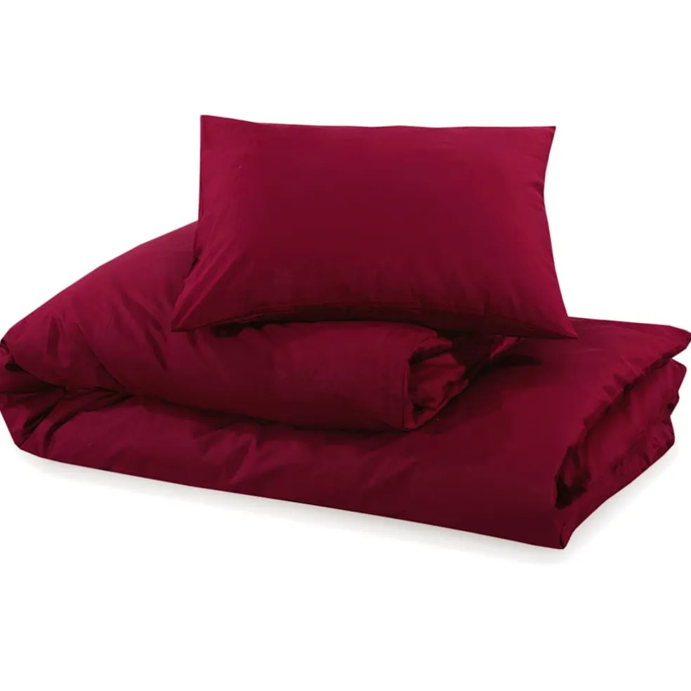 vidaXL Dekbedovertrekset lichtgewicht 140x200 cm microvezel bordeaux
