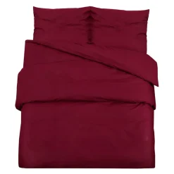 vidaXL Dekbedovertrekset lichtgewicht 140x200 cm microvezel bordeaux