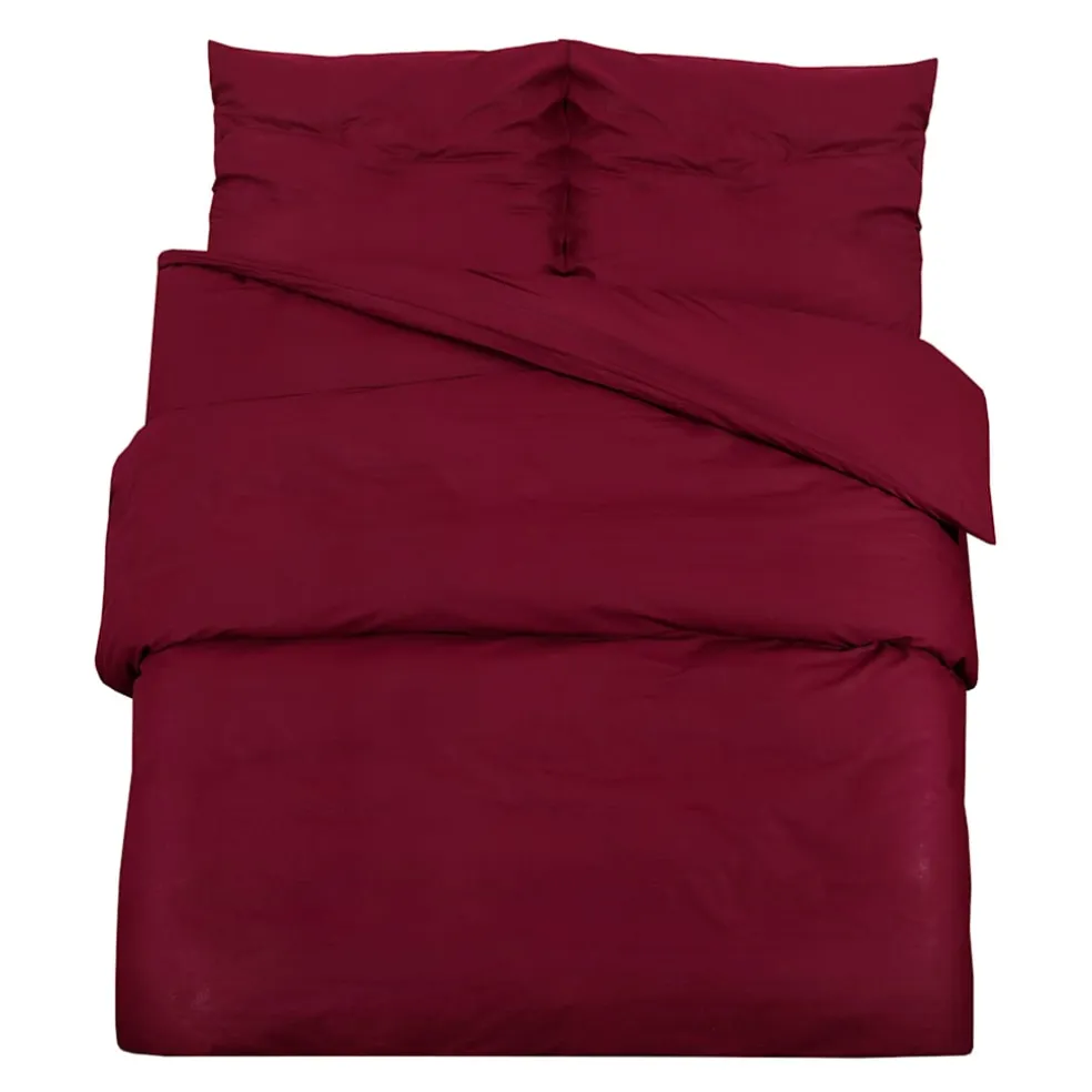 vidaXL Dekbedovertrekset lichtgewicht 140x200 cm microvezel bordeaux