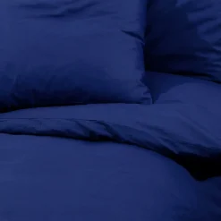 vidaXL Dekbedovertrekset 140x200 cm microvezel marineblauw
