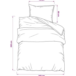vidaXL Dekbedovertrekset 140x200 cm katoen grijs en wit