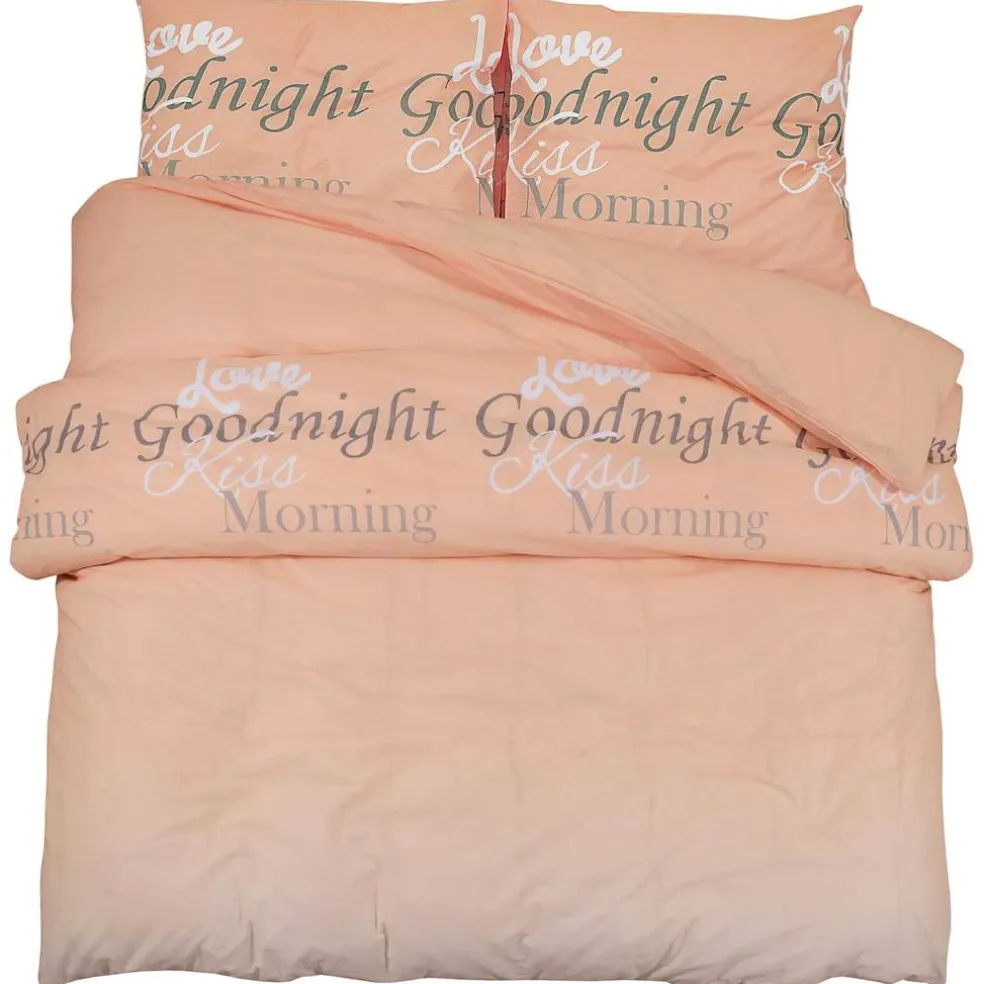 vidaXL Dekbedovertrekset 140x200 cm katoen roze