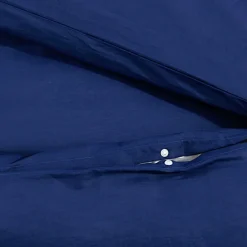 vidaXL Dekbedovertrekset 140x200 cm katoen marineblauw