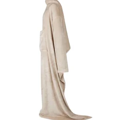 vidaXL Deken hoodie Beige F Flanel