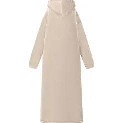 vidaXL Deken hoodie Beige M Fleece en Flanel