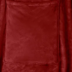 vidaXL Deken hoodie Bordeaux Rood F Flanel