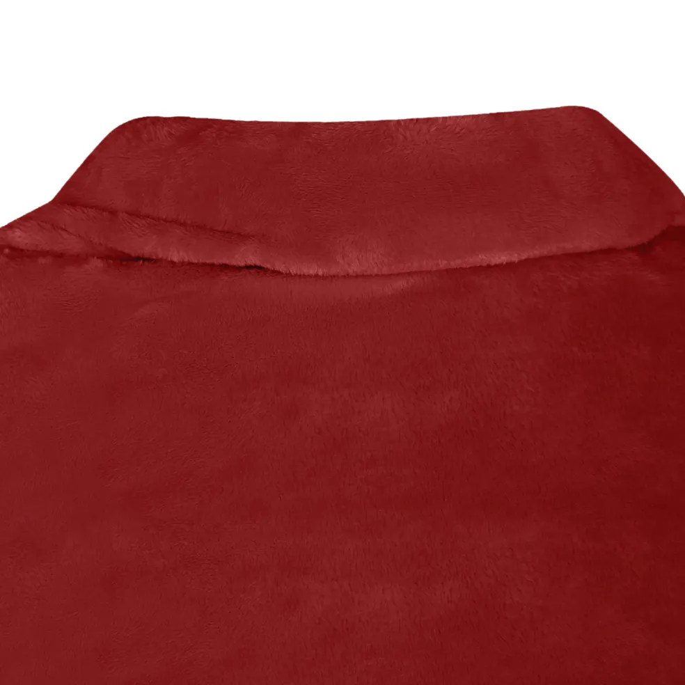 vidaXL Deken hoodie Bordeaux Rood F Flanel