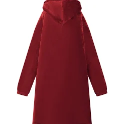 vidaXL Deken hoodie Bordeaux Rood M Fleece en Flanel