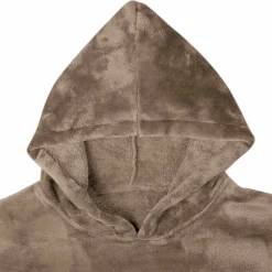 vidaXL Deken hoodie Camel S Flanel