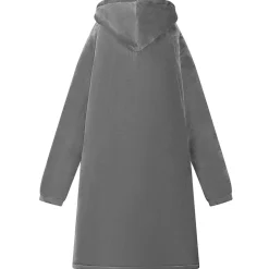 vidaXL Deken hoodie Donkergrijs M Fleece en Flanel