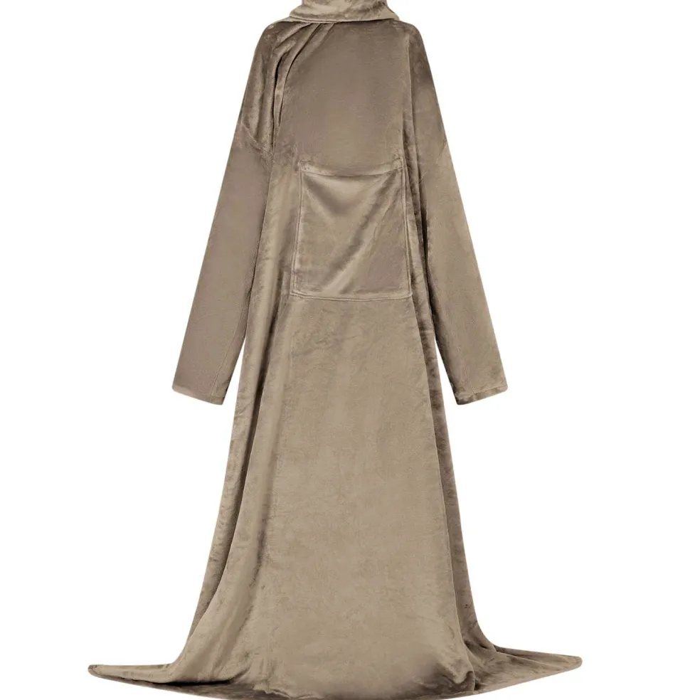 vidaXL Deken hoodie Kameel F Flanel