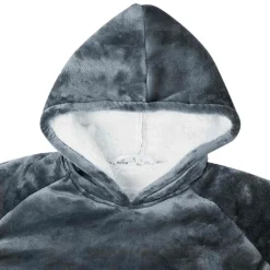 vidaXL Deken hoodie Marineblauw M Fleece en Flanel