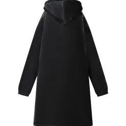 vidaXL Deken hoodie Zwart M Fleece en Flanel