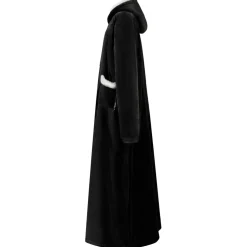 vidaXL Deken hoodie Zwart M Fleece en Flanel