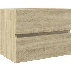 vidaXL 2-delige Badkamermeubelset keramiek en bewerkt hout
