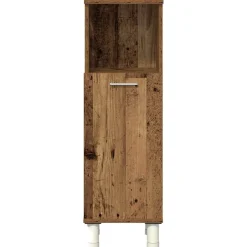 vidaXL 4-delige Badkamermeubelset bewerkt hout oud houtkleurig