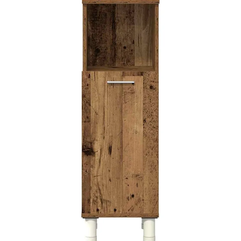 vidaXL 4-delige Badkamermeubelset bewerkt hout oud houtkleurig