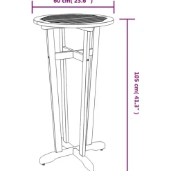 vidaXL 3-delige Barset massief acaciahout