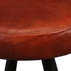 vidaXL 9-delige Barset massief gerecycled hout en echt leer