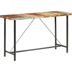 vidaXL 9-delige Barset massief acaciahout en massief gerecycled hout