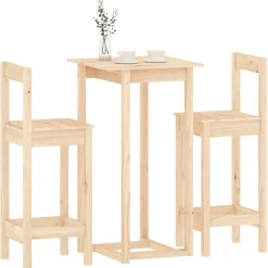vidaXL 5-delige Barset massief grenenhout