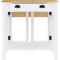 vidaXL 5-delige Barset massief grenenhout wit