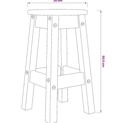 vidaXL 3-delige Barset massief grenenhout