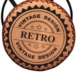 vidaXL 3-delige Barset massief acaciahout, echt leer en canvas