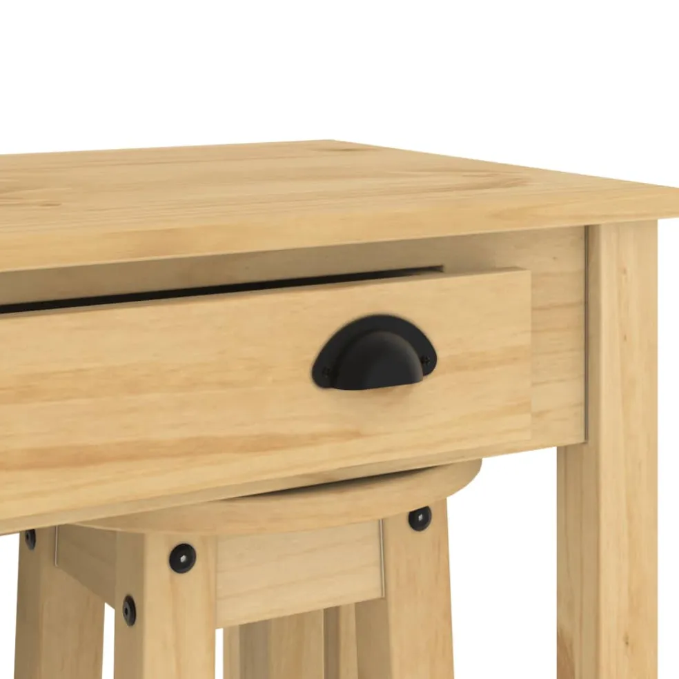 vidaXL 5-delige Barset massief grenenhout