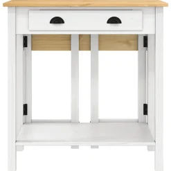 vidaXL 3-delige Barset massief grenenhout wit