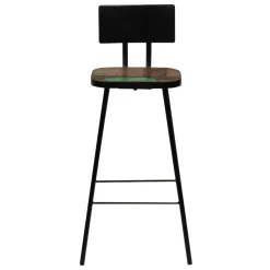 vidaXL 3-delige Barset massief gerecycled hout meerkleurig